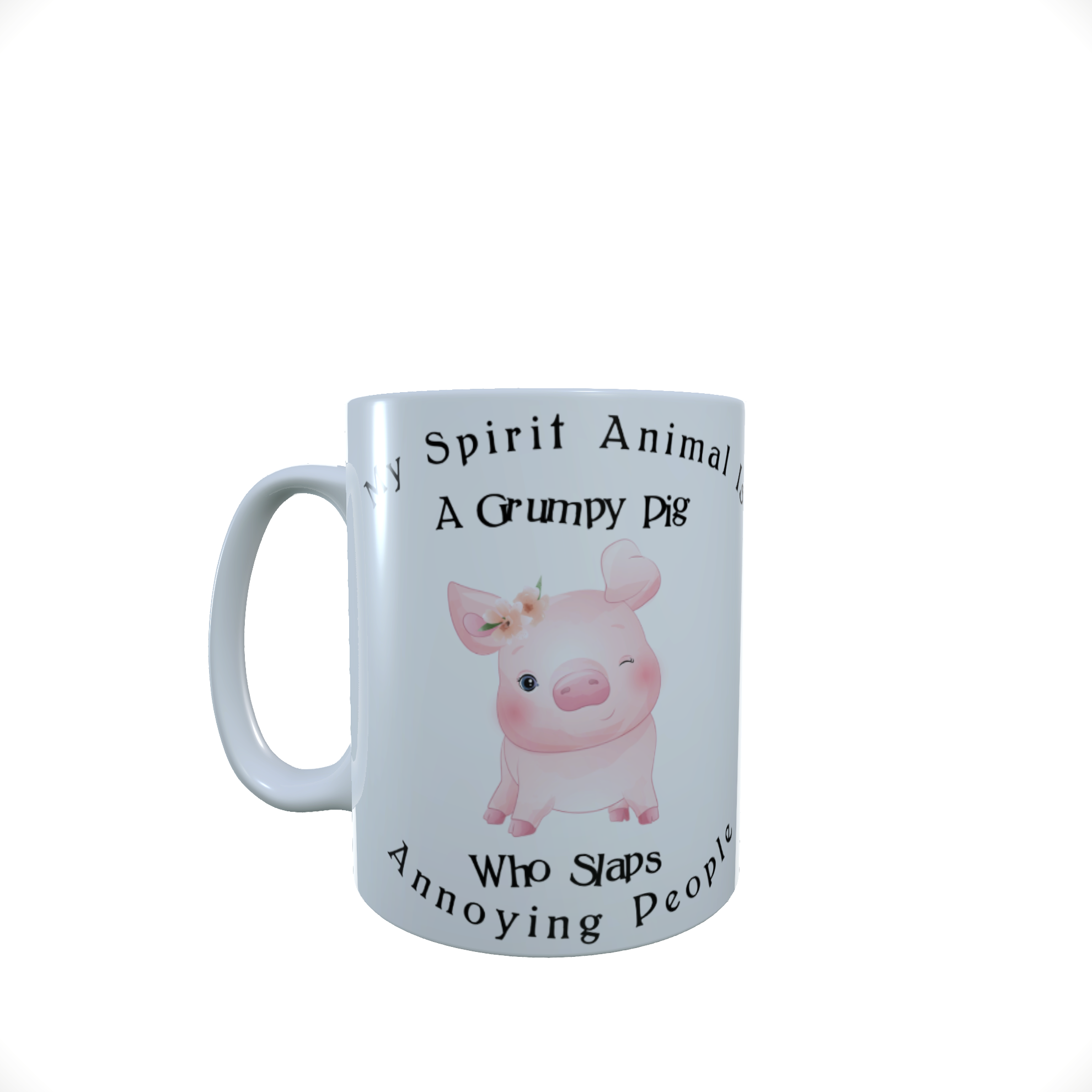 Pig - My Spirit Animal Is ... Ceramic Mug, Pig Mug, Pig Latte